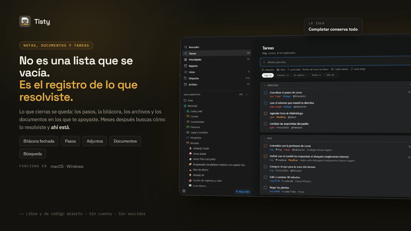 La barra de captura leyendo una fecha en una frase